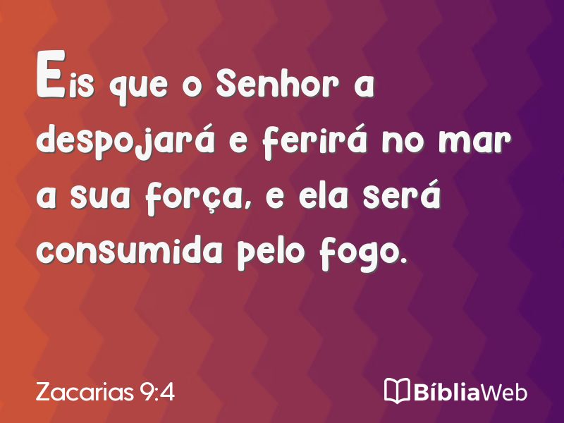 Zacarias 9:4 em imagem para compartilhar