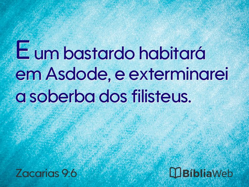 Zacarias 9:6 em imagem para compartilhar