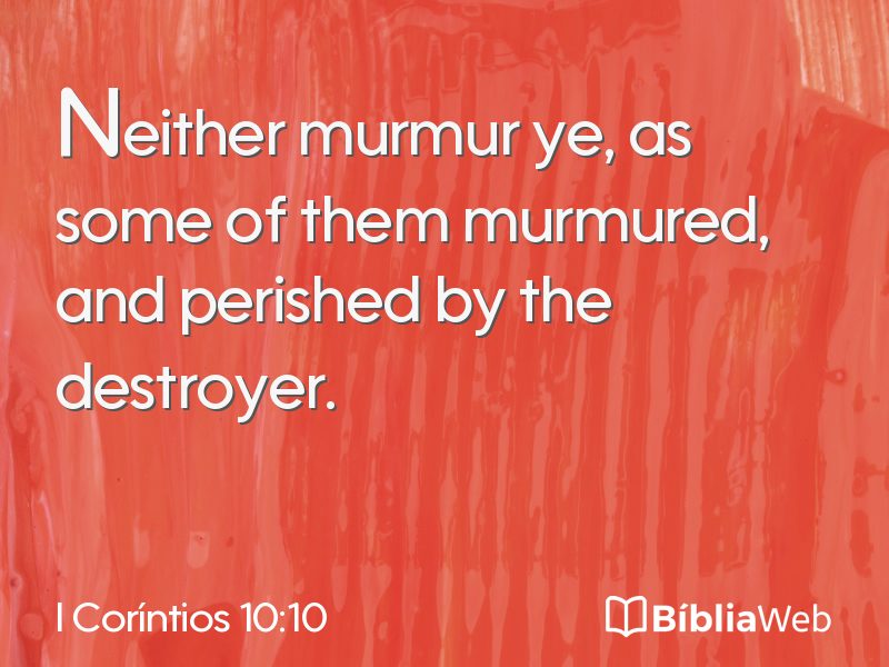 I Coríntios 10:10 em imagem para compartilhar