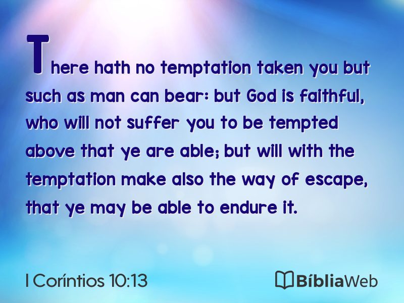 I Coríntios 10:13 em imagem para compartilhar