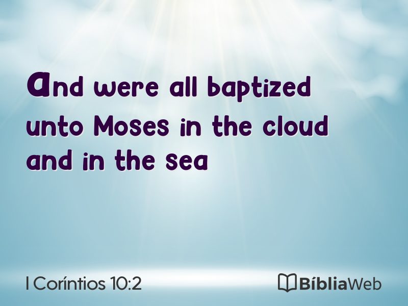I Coríntios 10:2 em imagem para compartilhar