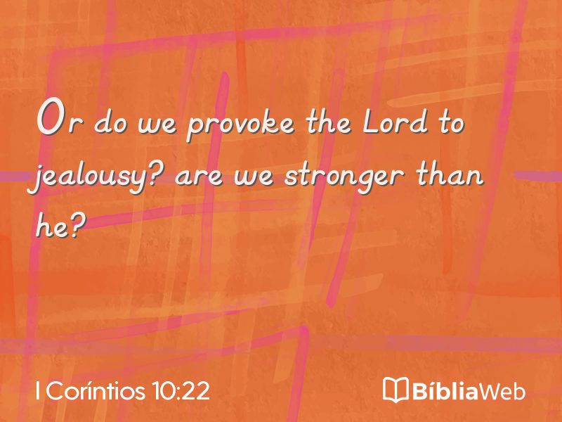 I Coríntios 10:22 em imagem para compartilhar