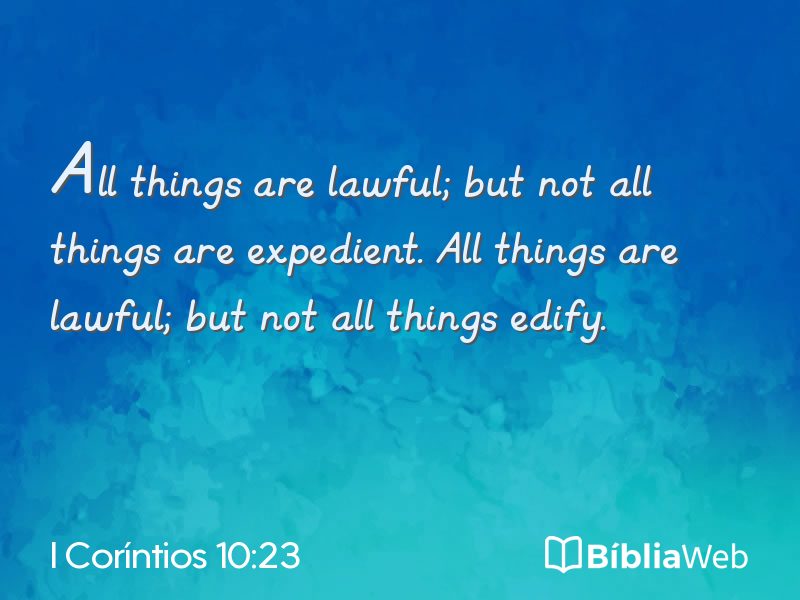 I Coríntios 10:23 em imagem para compartilhar