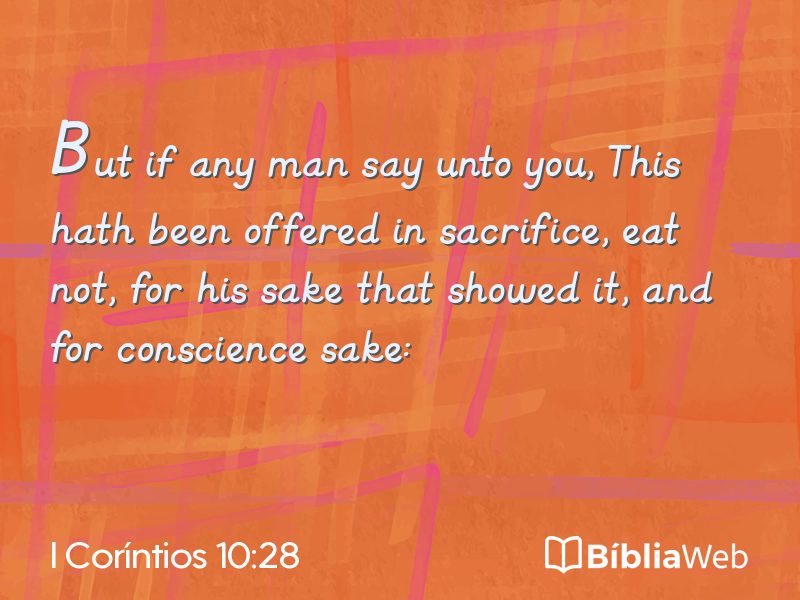 I Coríntios 10:28 em imagem para compartilhar