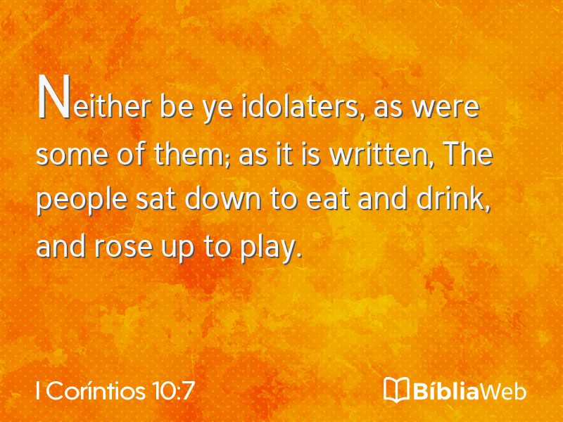 I Coríntios 10:7 em imagem para compartilhar