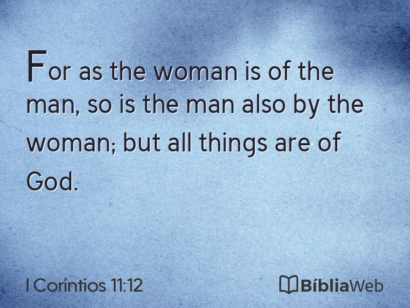 I Coríntios 11:12 em imagem para compartilhar