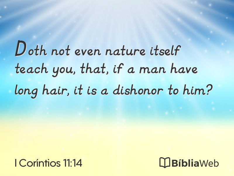 I Coríntios 11:14 em imagem para compartilhar