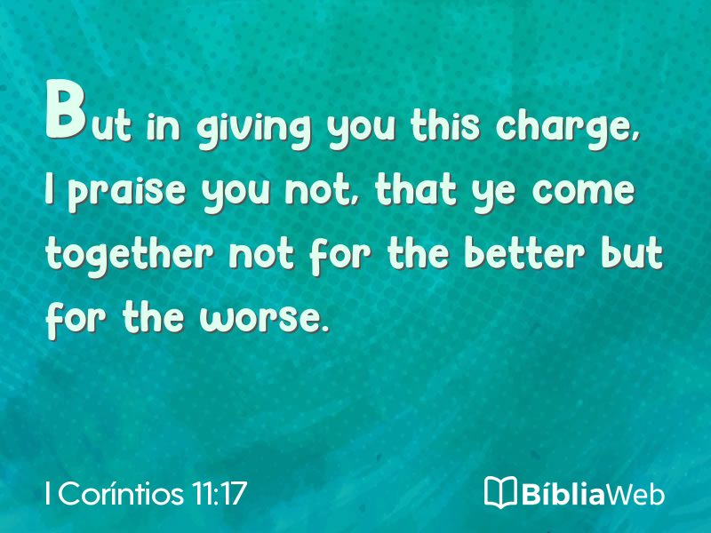 I Coríntios 11:17 em imagem para compartilhar