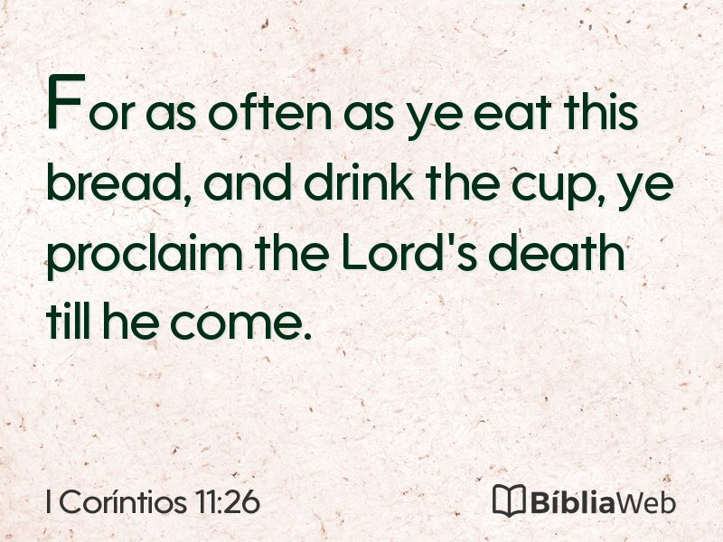 I Coríntios 11:26 em imagem para compartilhar