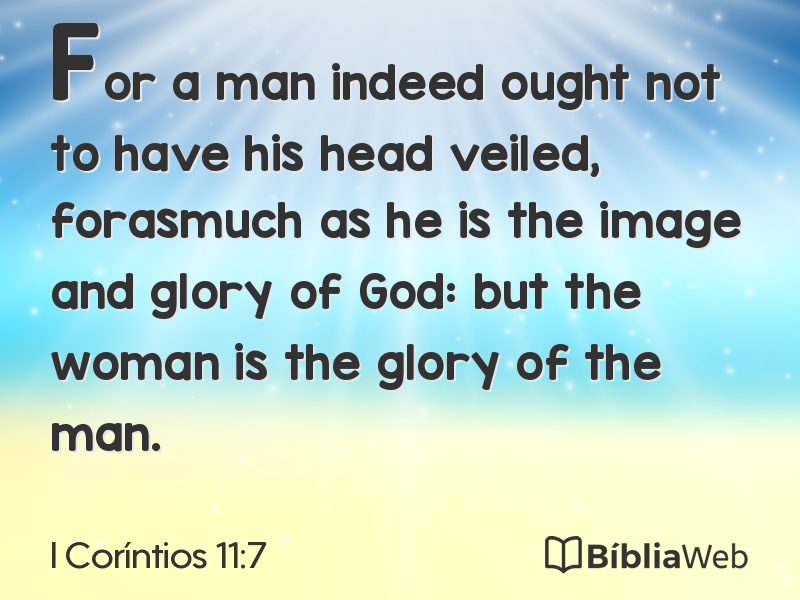 I Coríntios 11:7 em imagem para compartilhar