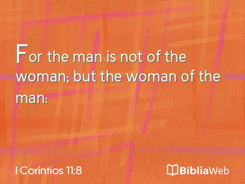 I Coríntios 11:8 em imagem para compartilhar