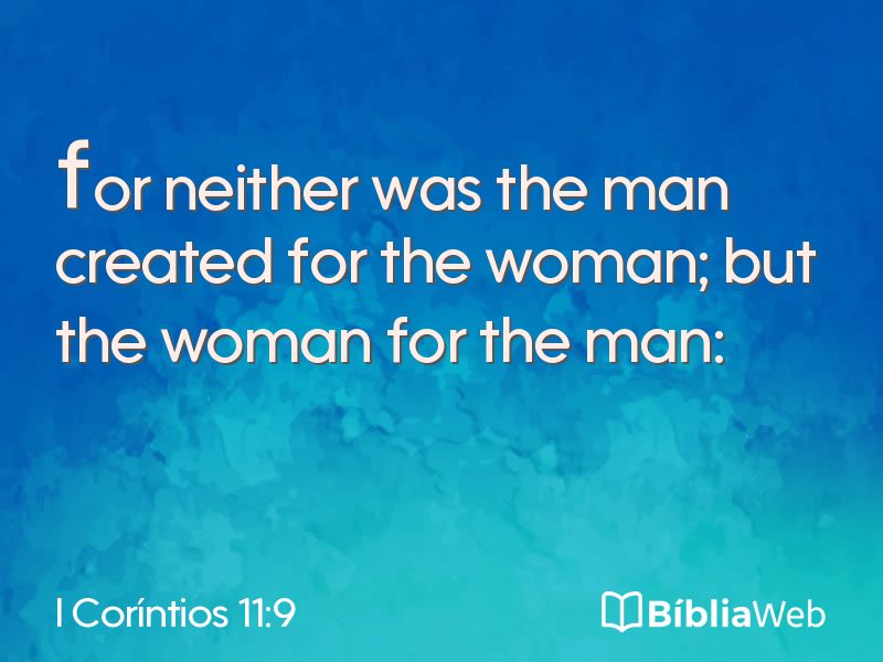 I Coríntios 11:9 em imagem para compartilhar