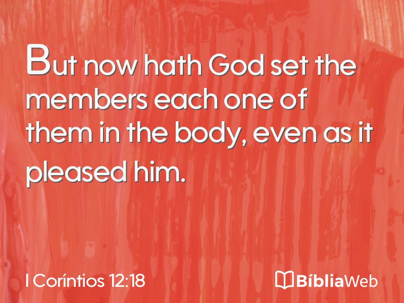 I Coríntios 12:18 em imagem para compartilhar