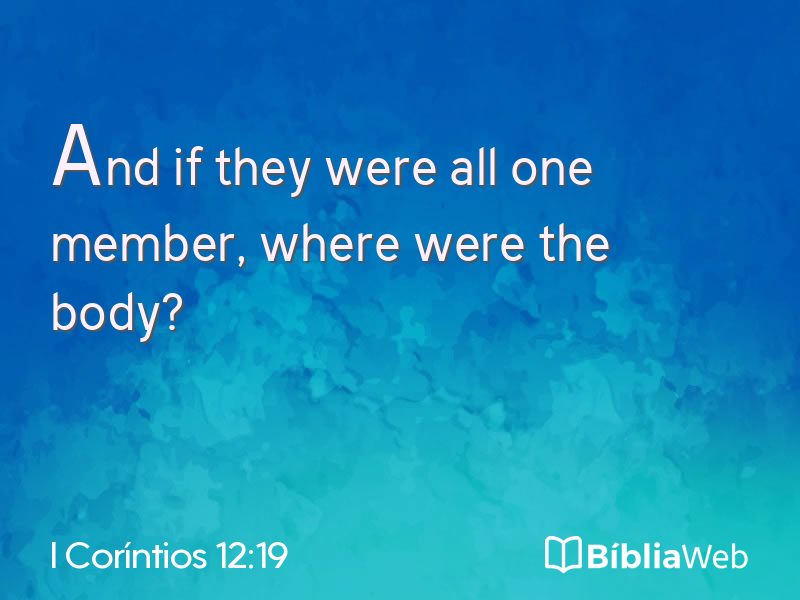 I Coríntios 12:19 em imagem para compartilhar