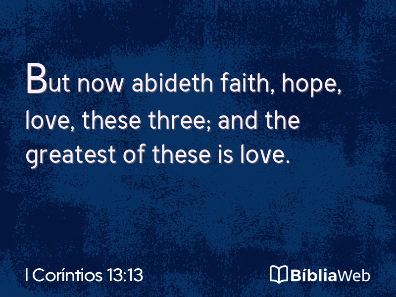 I Coríntios 13:13 em imagem para compartilhar
