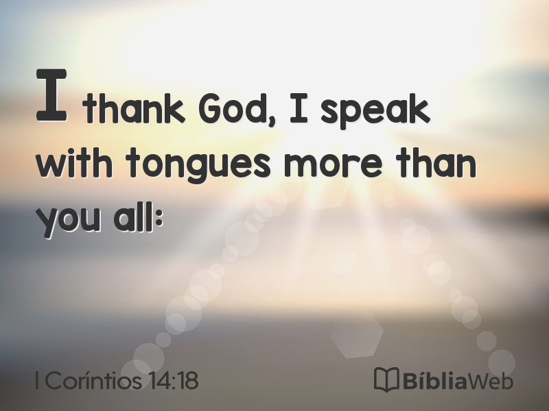 I Coríntios 14:18 em imagem para compartilhar