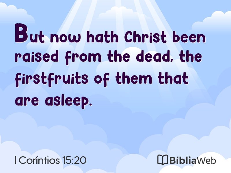 I Coríntios 15:20 em imagem para compartilhar