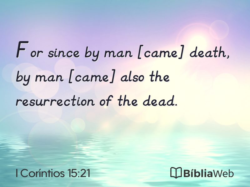 I Coríntios 15:21 em imagem para compartilhar