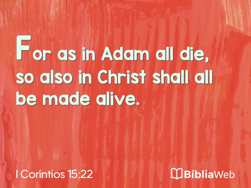 I Coríntios 15:22 em imagem para compartilhar