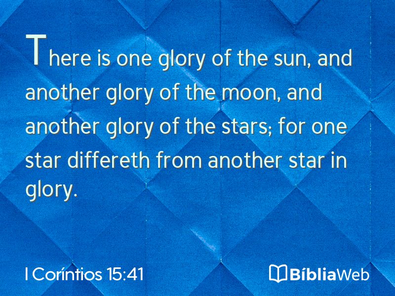 I Coríntios 15:41 em imagem para compartilhar