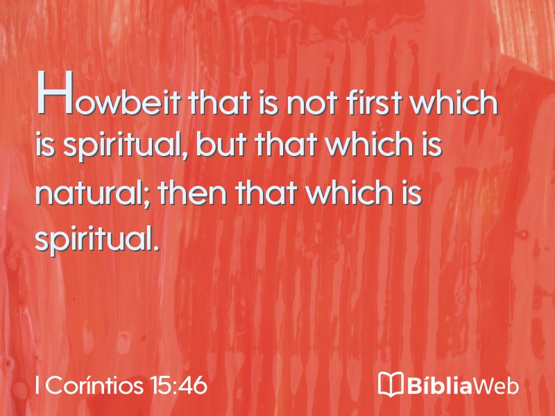 I Coríntios 15:46 em imagem para compartilhar