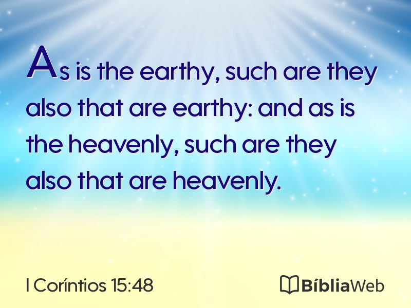 I Coríntios 15:48 em imagem para compartilhar
