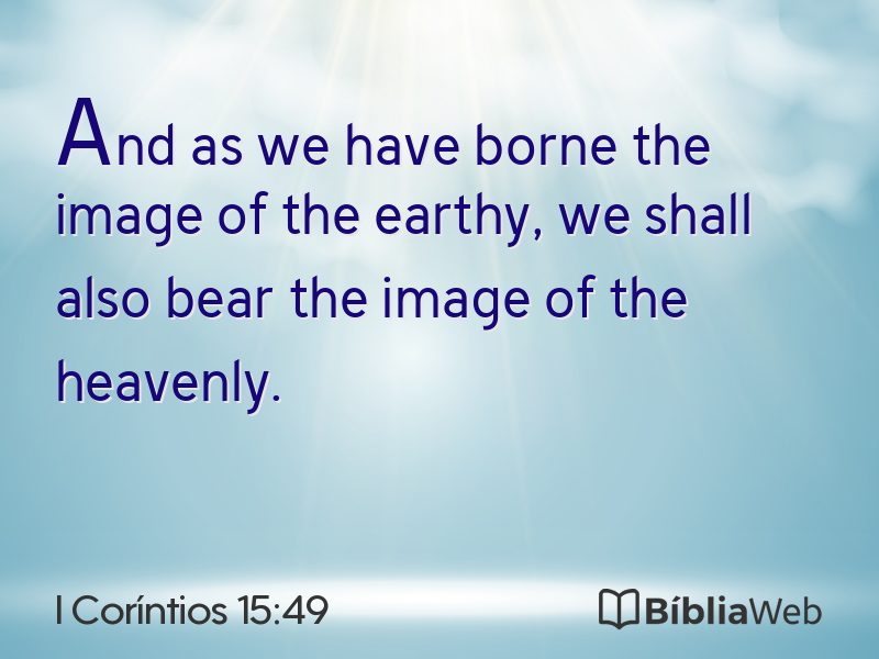 I Coríntios 15:49 em imagem para compartilhar