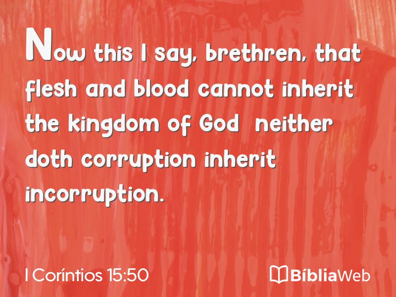 I Coríntios 15:50 em imagem para compartilhar