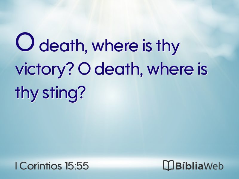 I Coríntios 15:55 em imagem para compartilhar