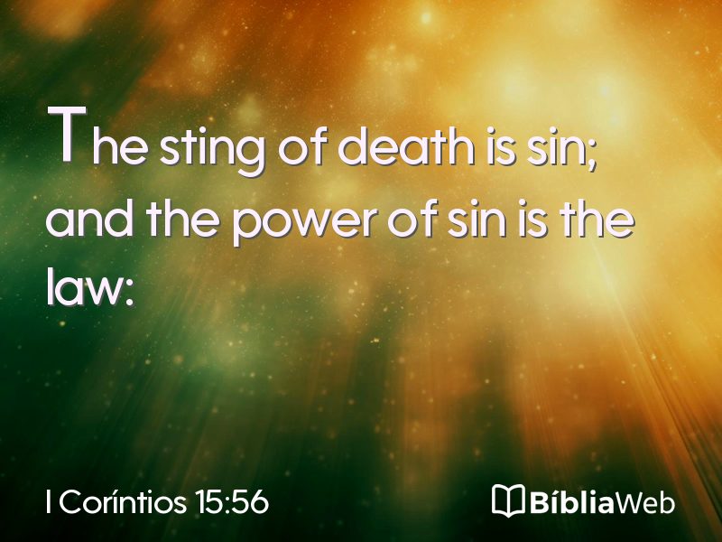 I Coríntios 15:56 em imagem para compartilhar