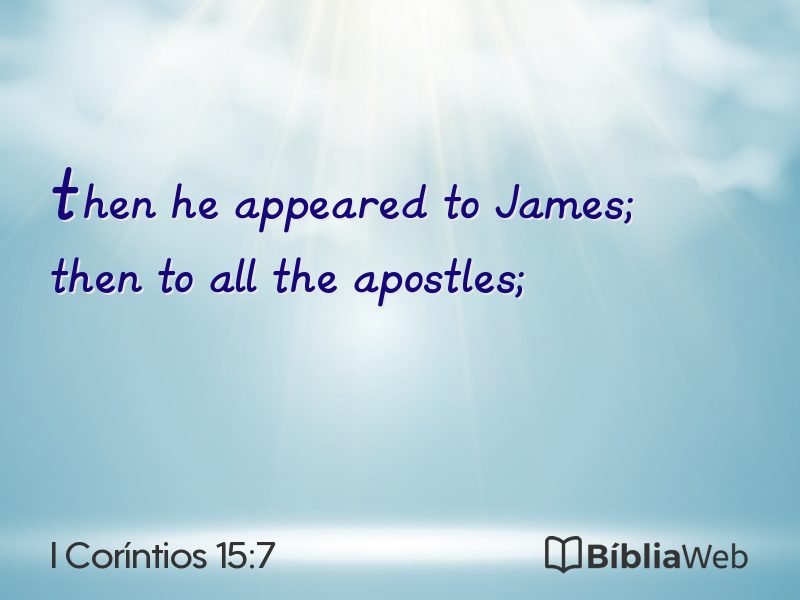 I Coríntios 15:7 em imagem para compartilhar