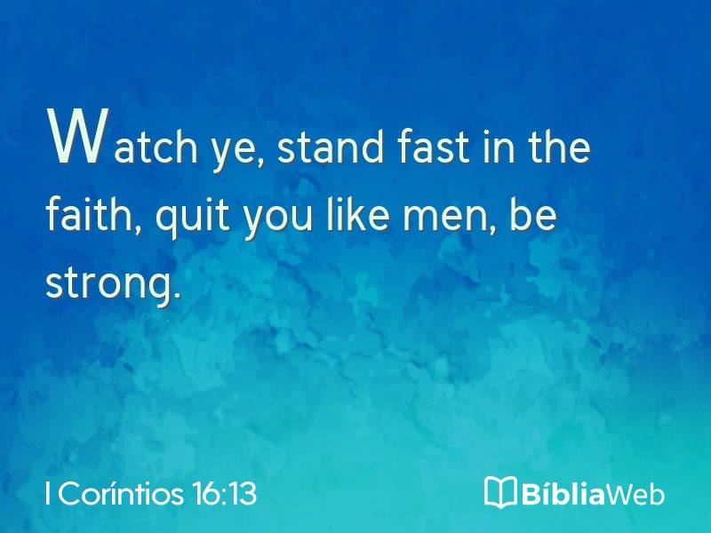 I Coríntios 16:13 em imagem para compartilhar