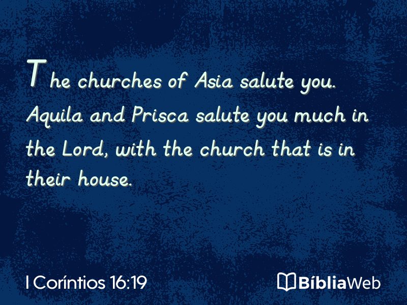 I Coríntios 16:19 em imagem para compartilhar