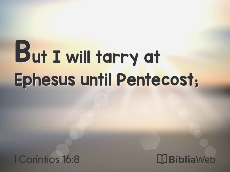 I Coríntios 16:8 em imagem para compartilhar