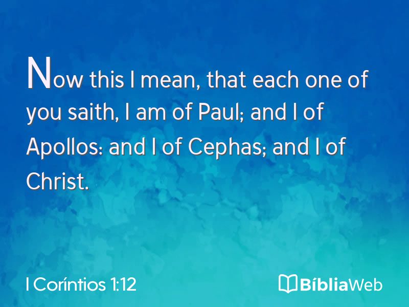 I Coríntios 1:12 em imagem para compartilhar