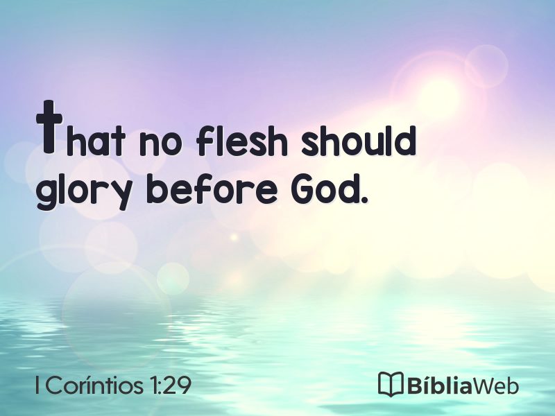 I Coríntios 1:29 em imagem para compartilhar