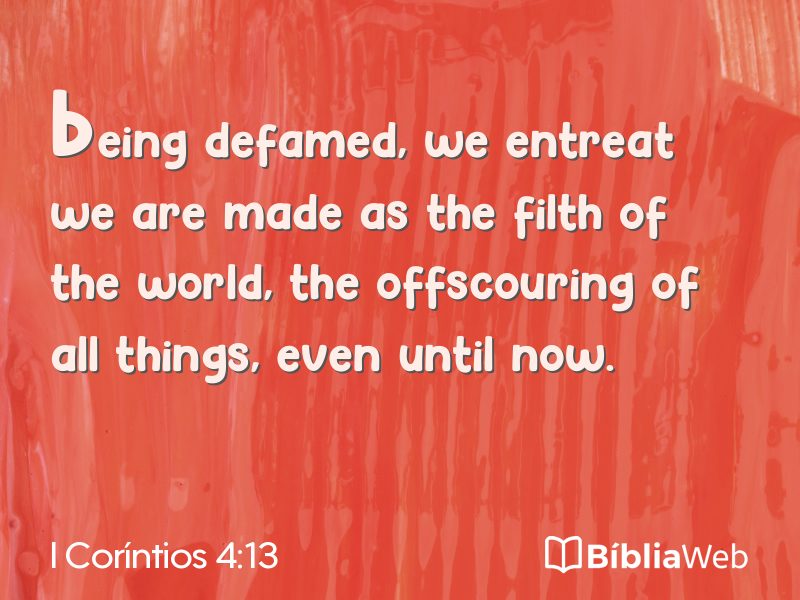 I Coríntios 4:13 em imagem para compartilhar