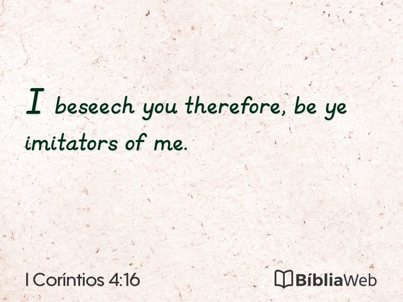 I Coríntios 4:16 em imagem para compartilhar