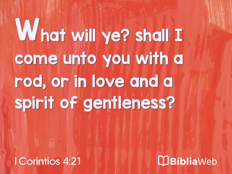 I Coríntios 4:21 em imagem para compartilhar
