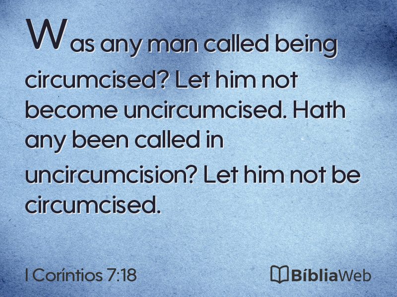 I Coríntios 7:18 em imagem para compartilhar