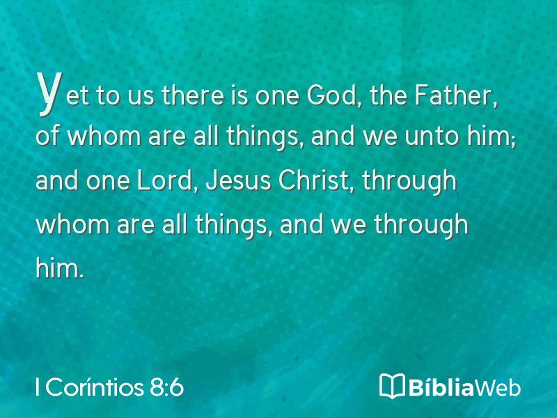 I Coríntios 8:6 em imagem para compartilhar