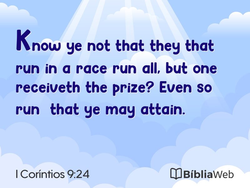 I Coríntios 9:24 em imagem para compartilhar