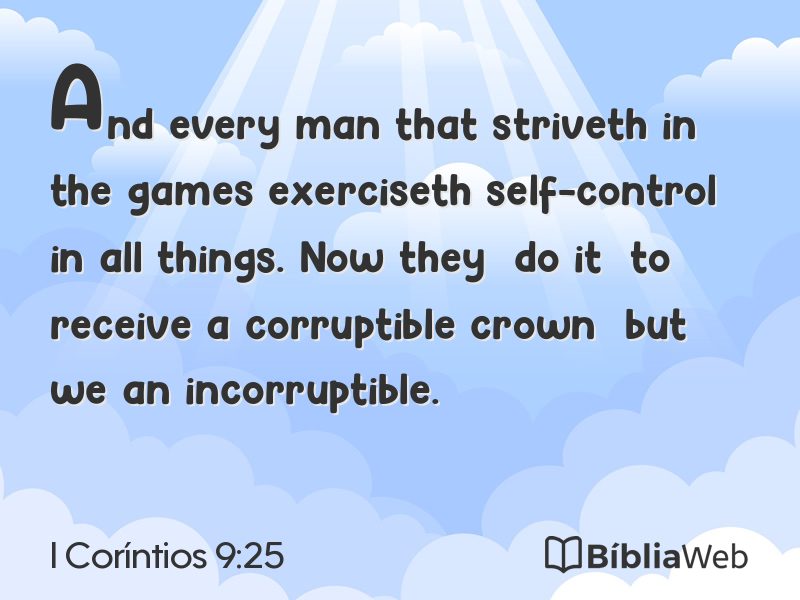 I Coríntios 9:25 em imagem para compartilhar