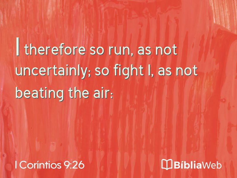 I Coríntios 9:26 em imagem para compartilhar