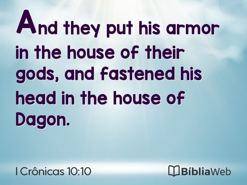 I Crônicas 10:10 em imagem para compartilhar