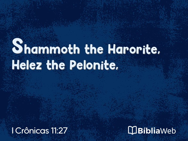 I Crônicas 11:27 em imagem para compartilhar