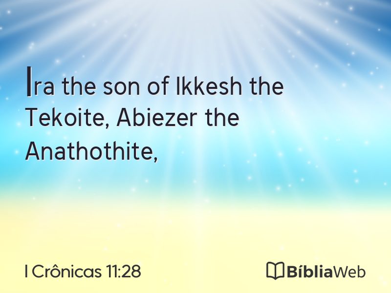 I Crônicas 11:28 em imagem para compartilhar