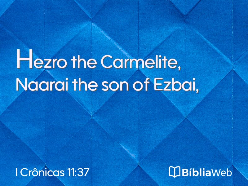I Crônicas 11:37 em imagem para compartilhar