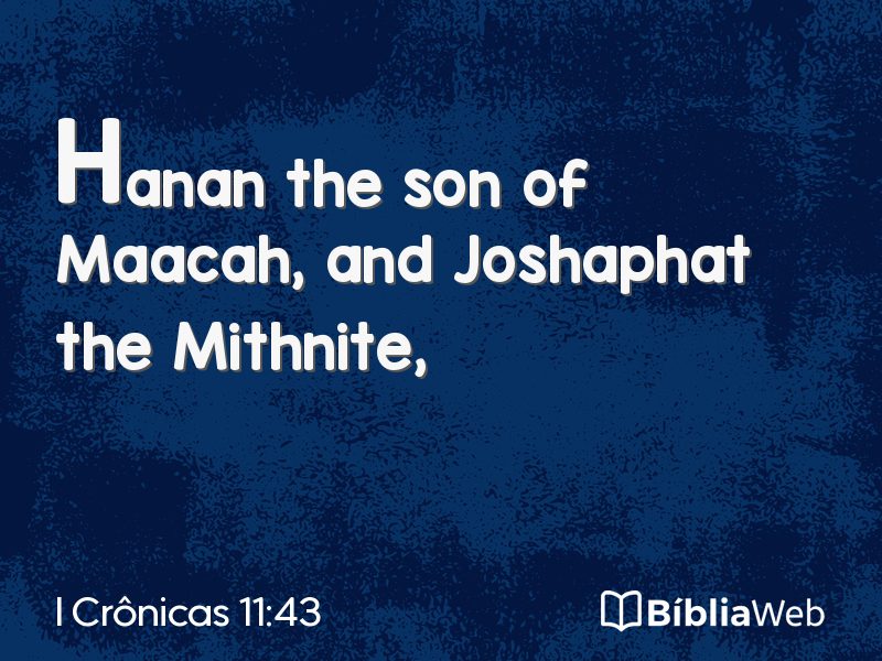 I Crônicas 11:43 em imagem para compartilhar