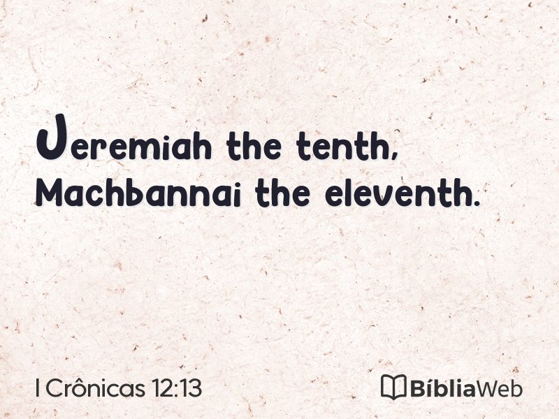 I Crônicas 12:13 em imagem para compartilhar